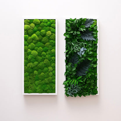 Composition de 2 tableaux végétaux naturels - Forest/Bubble 115x40 cm