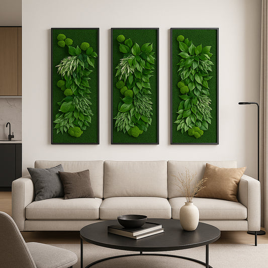 végétaux stabilisés tableaux murs intérieur décoration